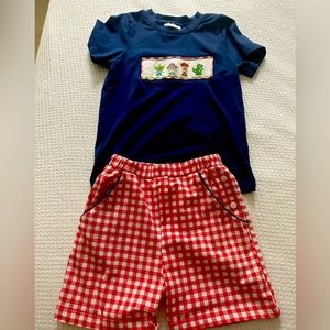 Boys Toy Story smocked short set size 5